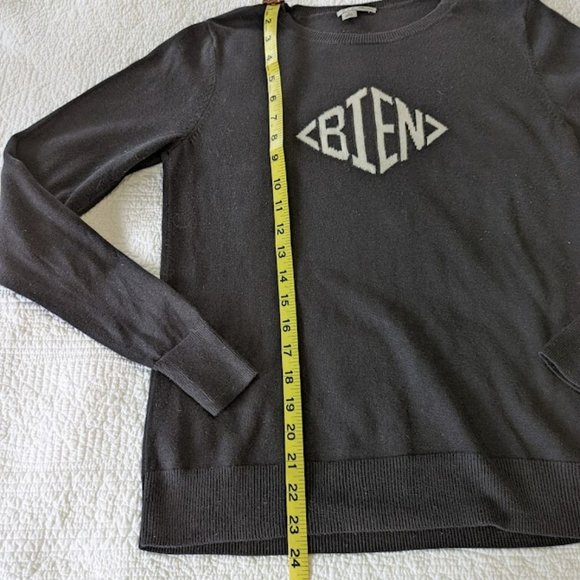 Halogen Bien Black Crewneck Long Sleeve Lightweight Sweater - Picture 10 of 10